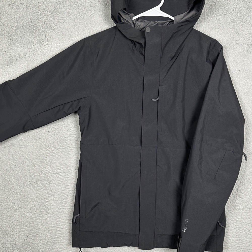 REI Co-op Jacket Womens Medium Peak 2L Insulated Hooded Black Waterproof EUC
